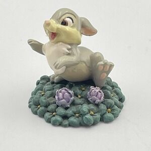 Vintage 1990s Disney Tiny Kingdom Thumper Mini Figurine 1.125" Bambi Rabbit